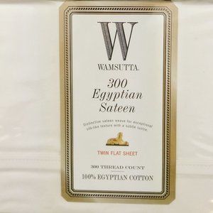 2 Available! NEW Wamsutta 300 Thread Sateen Twin Flat Sheet